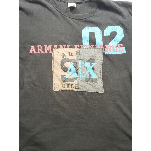 A|X ARMANI EXCHANGE‎ Patch Cut Sew T Shirt Size Small Made in USA Vintage - Picture 2 of 7